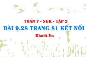 Bài 9.28 trang 81 Toán 7 Kết nối tri thức Tập 2